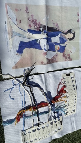 Large geisha cross stitch - large,