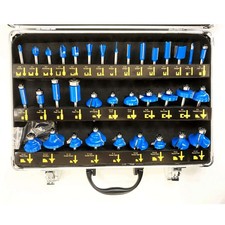 35 Piece 1/4" Shank Tct Router Bit Set & Carry Case - Tungsten Carbide Tipped