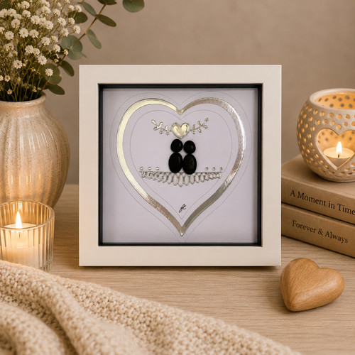 Couple pebble art heart - couple,