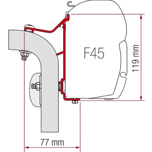 Fiamma 450cm adapter bracket - adapter,