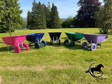 PUNCTURE PROOF WHEELBARROW 110L or 200L Garden Stable Foam Tyres Twin X Large