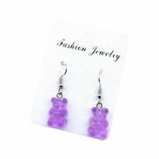 Purple Gummy Bear Earrings