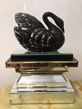 Vintage Staffordshire Black Swan Potpourri Decorative Table Display