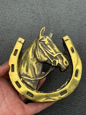 VINTAGE BRASS EQUESTRIAN HORSE