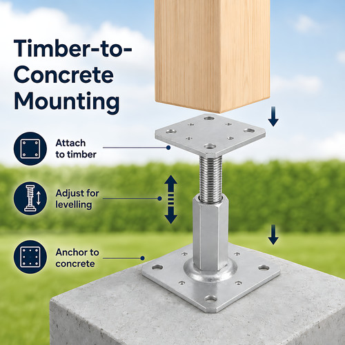 Adjustable timber post - adjustable,