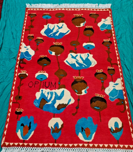 Opium hand made afghan - hand,