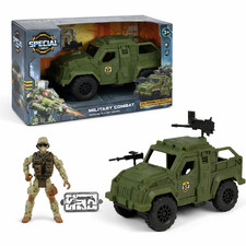 Action Figure With Army Truck