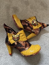 Brand New Irregular Choice Miaow ankle boots heels size 8 42