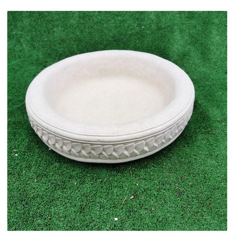 Round leaf design concrete - round,