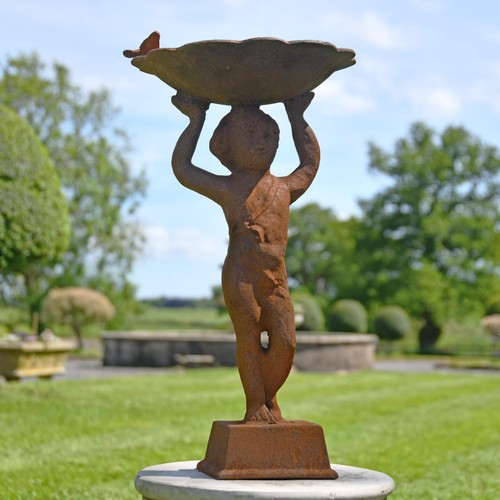 Rustic cast iron cherub - rustic,