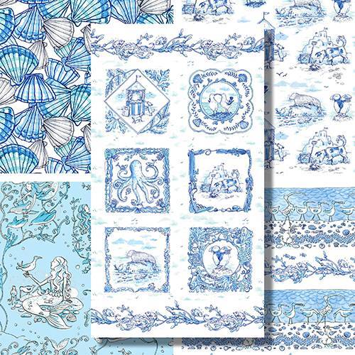 Sandy toes cotton fabric range - toes,