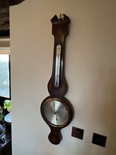 Antique Georgian Wheel  Barometer / Thermometer   B.Geronimo Of Bristol Patent .