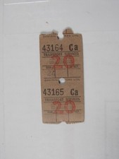 Vintage Bus Ticket Round Trip