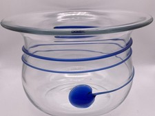 Vintage Hand-Blown Glass Bowl