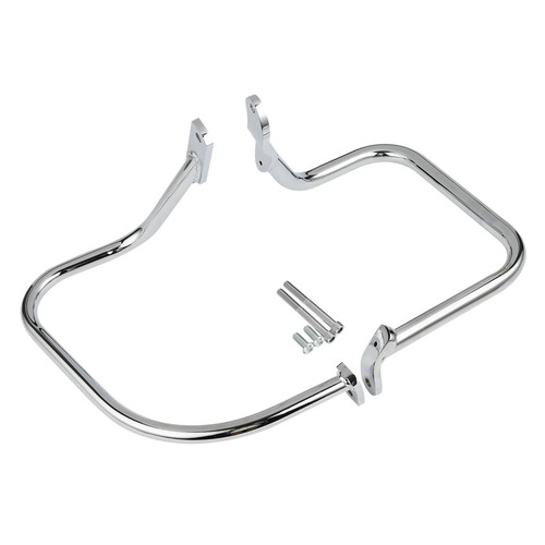 Chrome rear saddlebag guard - rear,
