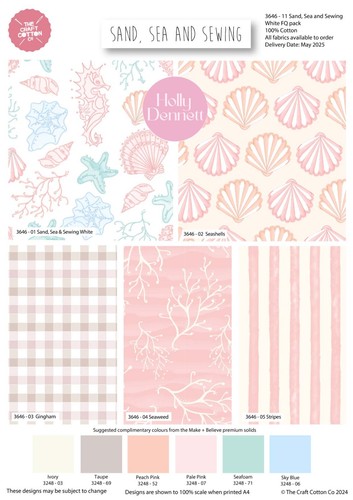 Sand sea and sewing quilting - and,