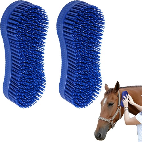 Horse grooming brush blue - brush,