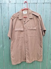 SADF SOUTH AFRICAN NUTRIA BROWN SHORT SLEEVED SHIRT XXL 46 INCH CHEST