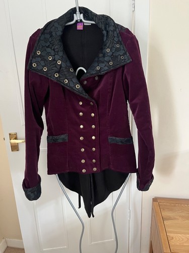 Aubergine velvet steampunk - aubergine,