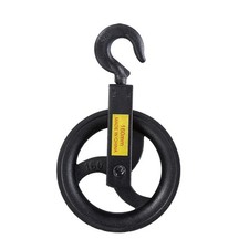 KATSU Pulley Wheel 160mm, Hanging Hand Wheel Rope Pulley Block with Hook