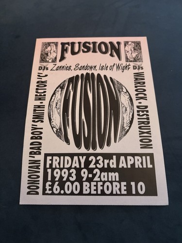 Vintage fusion rave flyer isle - vintage,