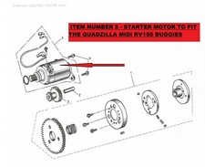 STARTER MOTOR TO FIT THE QUADZILLA MIDI RV150 BUGGY MKI & MKII GO-KART QUAD ATV 