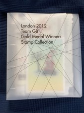 GB London 2012 olympic gold medal winners stamp album full set of sheetlets MNH
