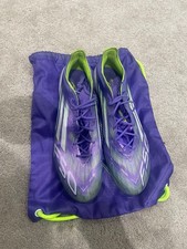 F50 ELITE FIRM GROUND BOOTS Purple Rush / Cloud White / Lucid Lemon UK 12