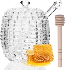 ULTECHNOVO Glass Honey Pot