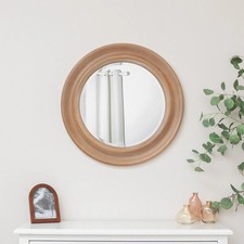 Round Rustic Pale Brown Wood