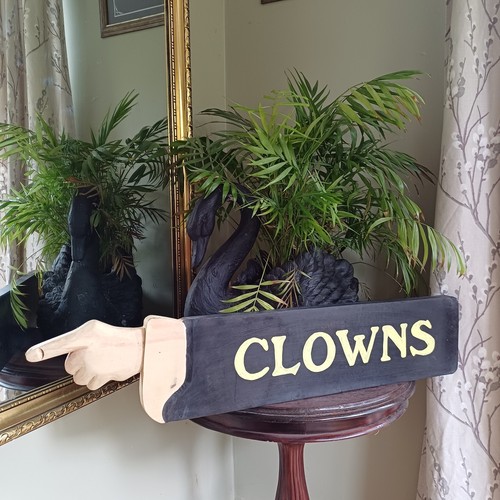 Clowns hand painted fairground - hand,