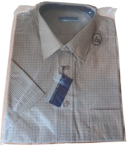 Mens checked shirt short - shirt,