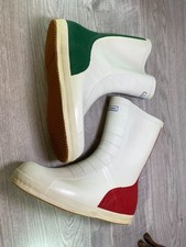 White Wellington Boots UK Size 9 kap horn good quality 10"