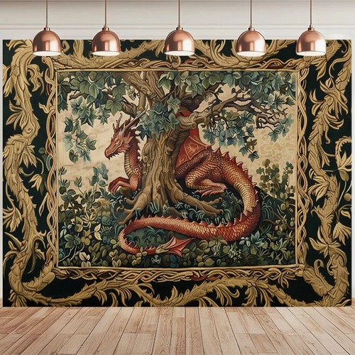 Vintage european tree - european, dragon