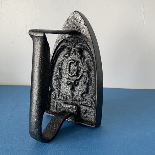 Antique french flat iron - iron,