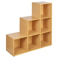 6 Cube Step Storage Bookcase