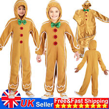 Little Gingerbread Man Shrek Christmas Nativity Kids Women Fancy Dress Costume❤️
