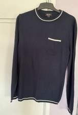 NAVY BOOHOO MAN CREW NECK