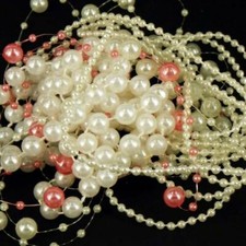 5m of Pearl Bead Trim Assorted Mixed pack , ideal for crafting dolls cards decor