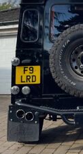 |F9 LRD| REG NUMBER PLATE (FINE LAND ROVER DEFENDER) 90 110 130 V8