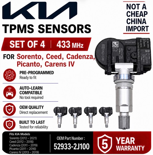 Kia tpms tyre pressure - 4x,