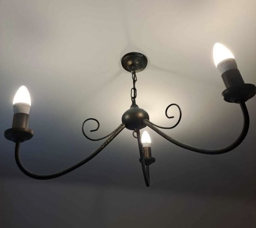 Light metal chandelier - metal,