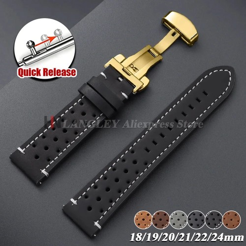 Leather watch strap 22mm - 18, 20