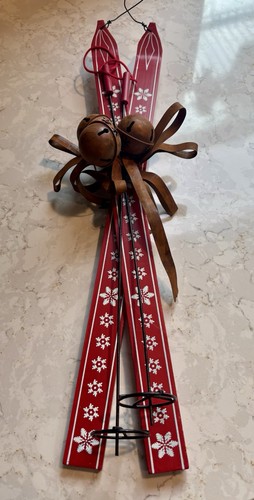 Wooden ski christmas wall - ski,