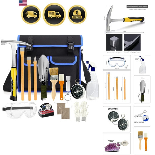 17pcs geology rock - geology, hammer