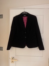 Marks & Spencer Ladies Smart Black  Jacket with Pink Pinstripes Size 14 BNWOT 