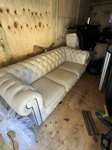 Cream chesterfield seater - chesterfield,