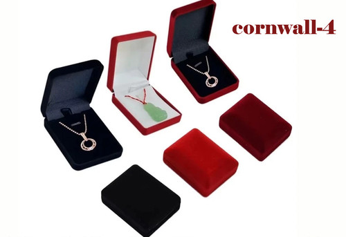 Velvet necklace box pendant - velvet,
