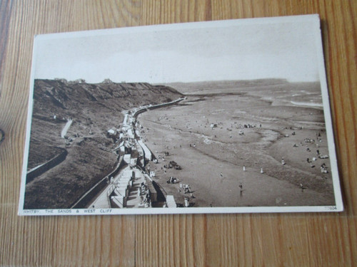 Postcard whitby the sands - of, whitby,