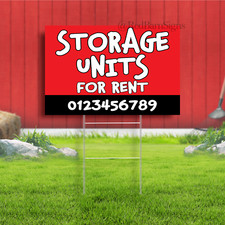 Storage Units For Rent Indoor Outdoor Yard Sign